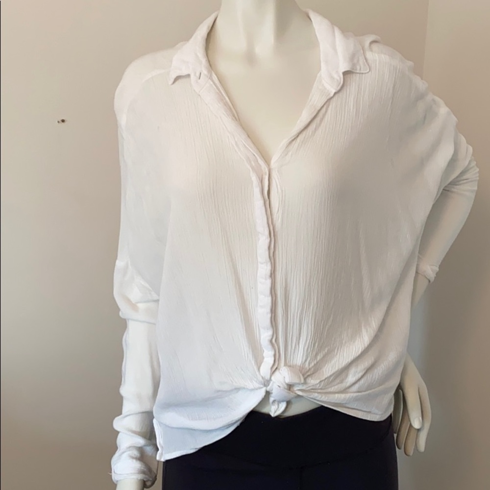 Flowy white top